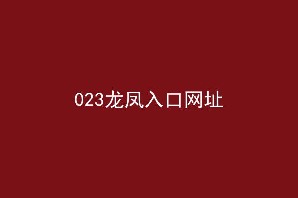 023龙凤入口网址
