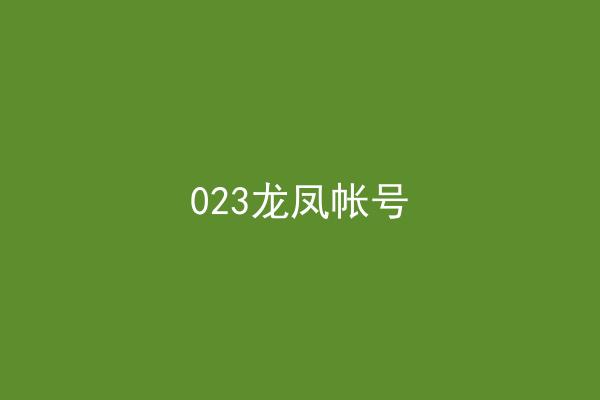 023龙凤帐号