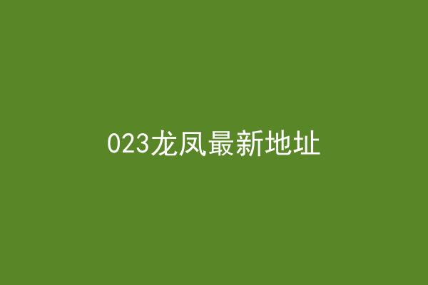 023龙凤最新地址