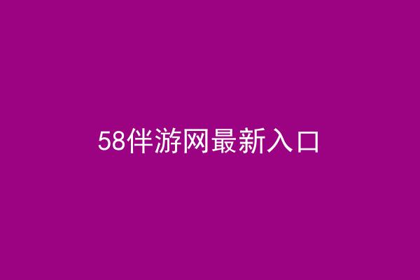 58伴游网最新入口