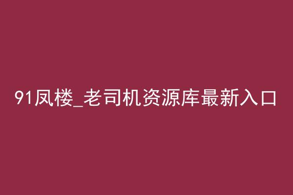 91凤楼_老司机资源库最新入口