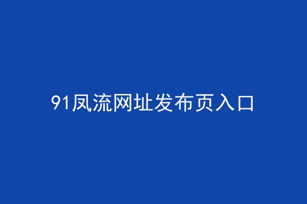 91凤流网址发布页入口