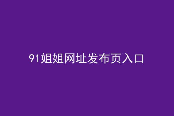 91姐姐网址发布页入口