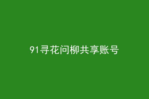 91寻花问柳共享账号