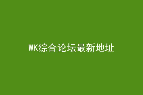WK综合论坛最新地址