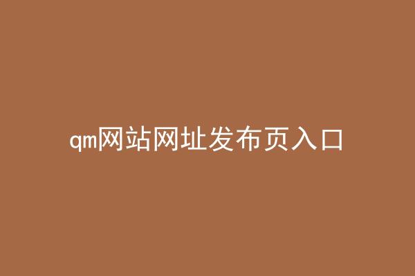 qm网站网址发布页入口