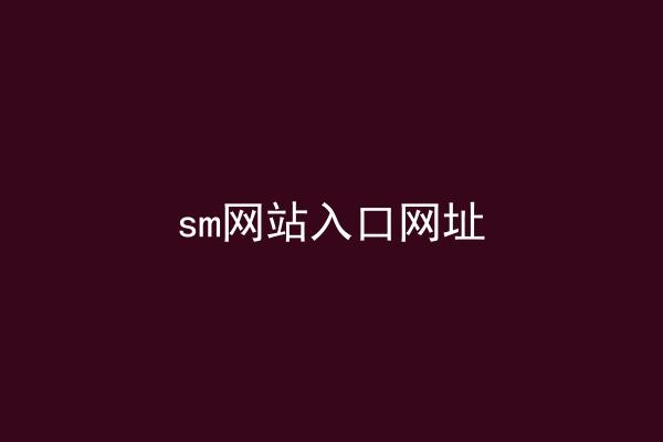sm网站入口网址