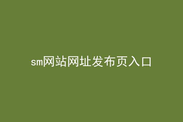 sm网站网址发布页入口