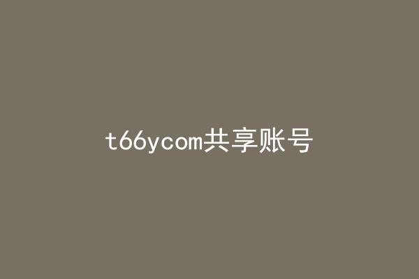 t66ycom共享账号