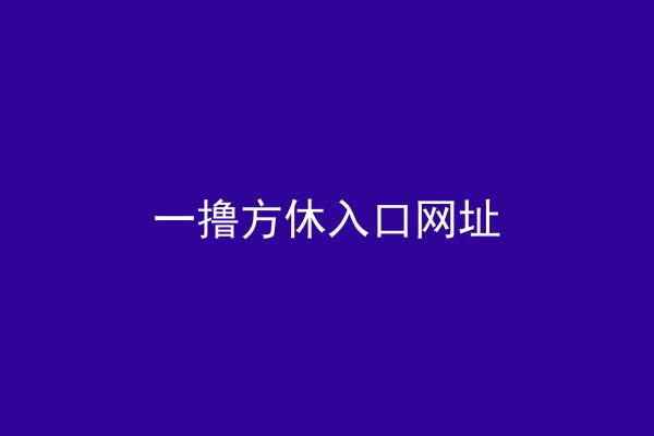 一撸方休入口网址