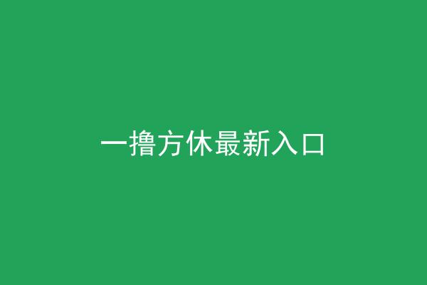 一撸方休最新入口