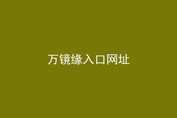 万镜缘入口网址