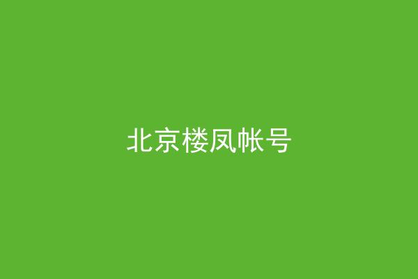 北京楼凤帐号