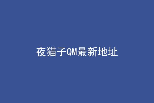 夜猫子QM最新地址