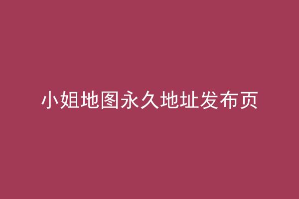 小姐地图永久地址发布页