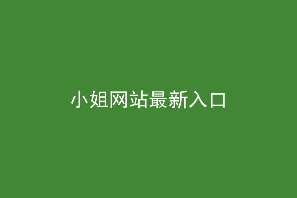 小姐网站最新入口