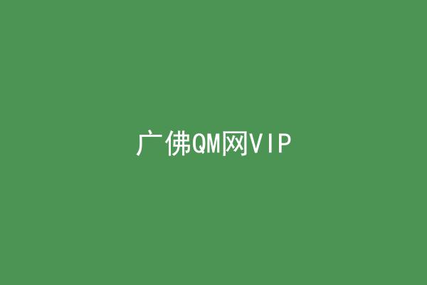 广佛QM网VIP