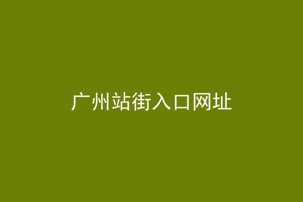 广州站街入口网址