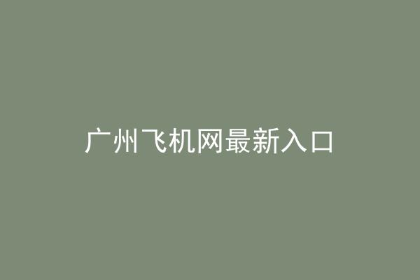 广州飞机网最新入口