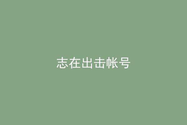 志在出击帐号