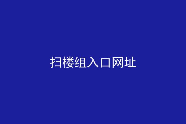 扫楼组入口网址