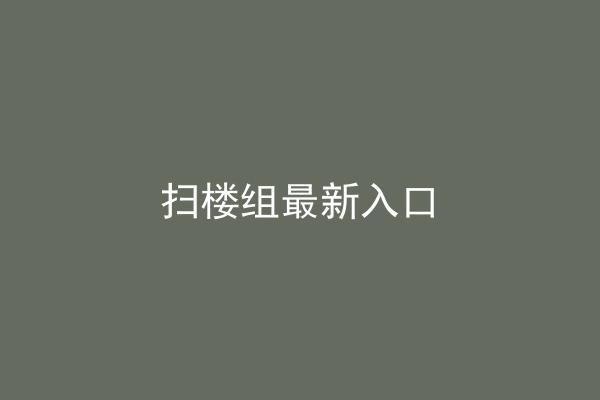 扫楼组最新入口