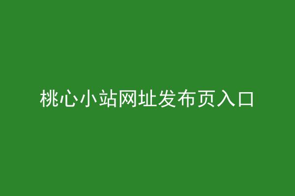 桃心小站网址发布页入口