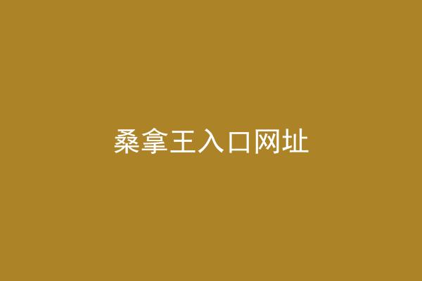 桑拿王入口网址