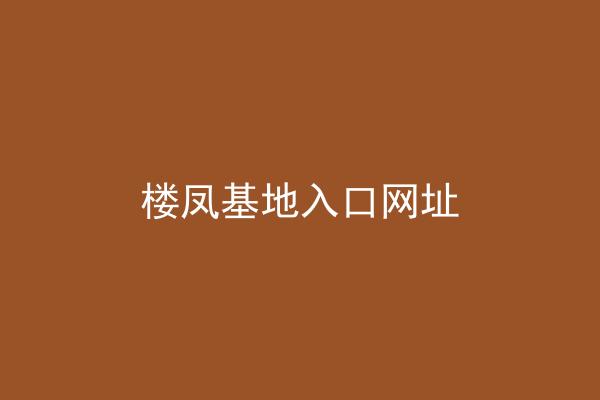 楼凤基地入口网址