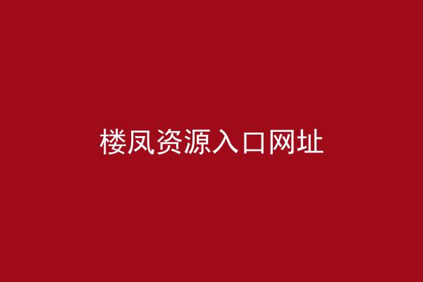 楼凤资源入口网址