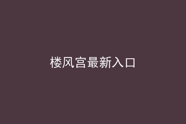 楼风宫最新入口
