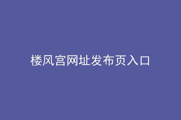 楼风宫网址发布页入口