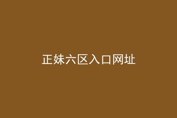 正妹六区入口网址