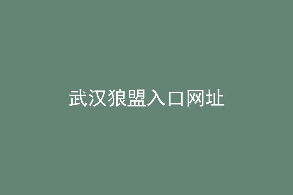 武汉狼盟入口网址