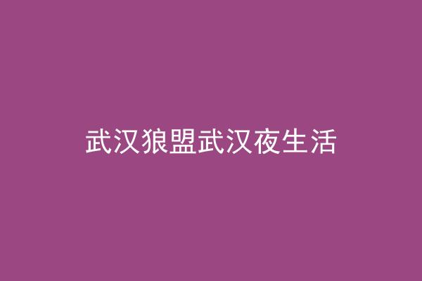 武汉狼盟武汉夜生活