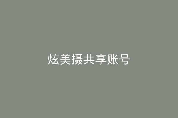炫美摄共享账号