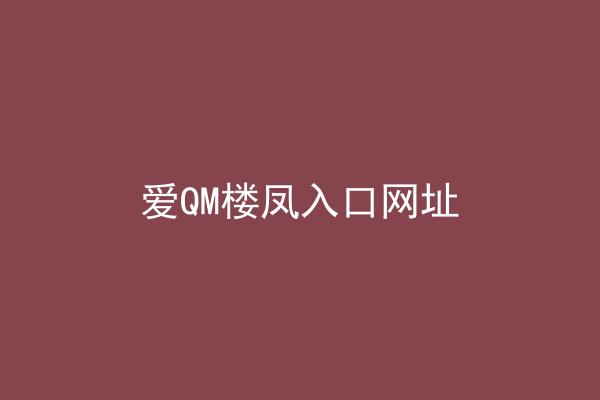 爱QM楼凤入口网址