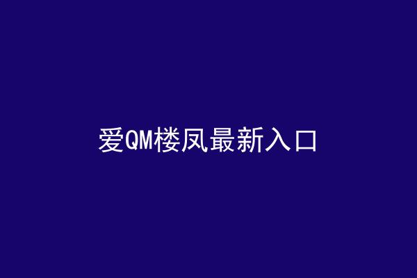 爱QM楼凤最新入口