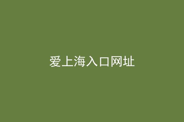 爱上海入口网址
