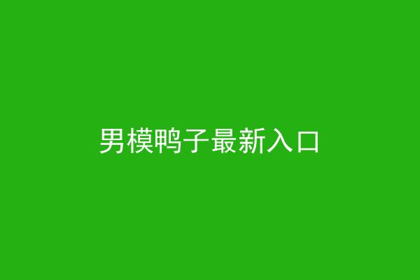 男模鸭子最新入口