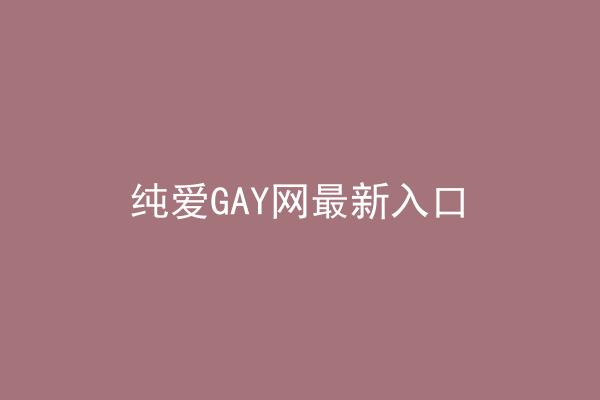 纯爱GAY网最新入口