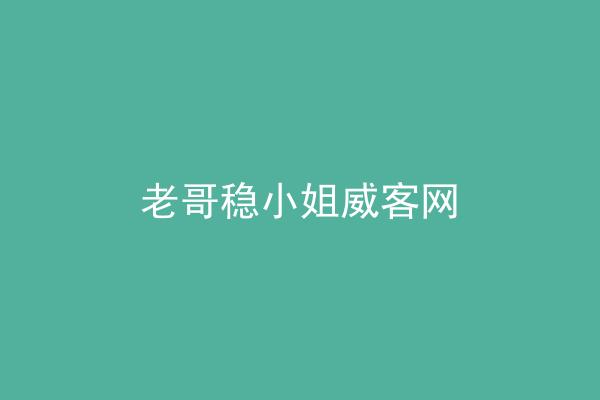 老哥稳小姐威客网