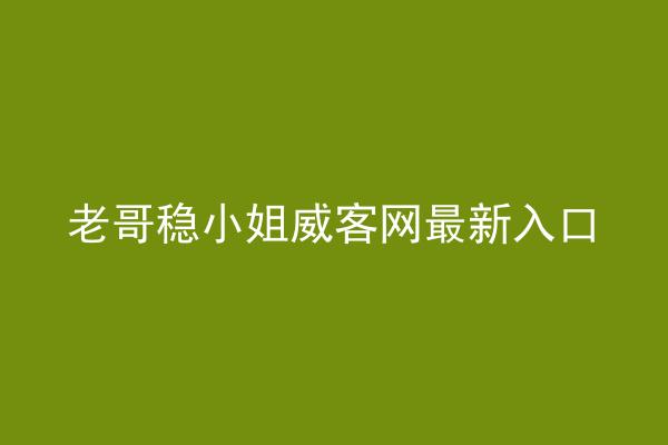 老哥稳小姐威客网最新入口