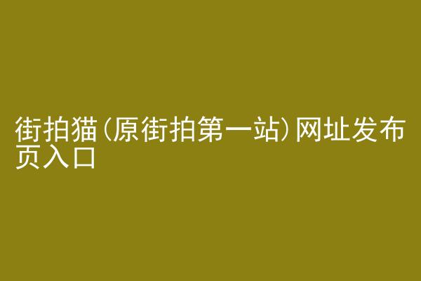 街拍猫(原街拍第一站)网址发布页入口